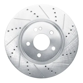 R1 Concepts EDZ-63162R Brake Rotor Drilled and Slotted Silver